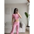 Kaşkorse Crop & Pantolon Takım - PUDRA