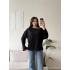 Kayık Yaka Oversize Sweat - SİYAH