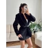 Kemerli Blazer Ceket - SİYAH