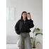 Kemerli Süet Bomber Ceket - SİYAH