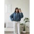 Kemerli Yarasa Denim Ceket - AÇIK