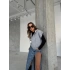 Kolsuz Oversize Basic Hırka-GRİ