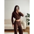 Kruvaze Hırka & Pantolon İkili Takım - KAHVE