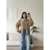 Kruvaze Oversize Bomber Ceket - BEJ