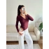 Kruvaze Yaka Bodysuit - BORDO