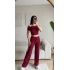 Madonna Crop & Pantolon Takım - BORDO