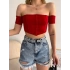Madonna Yaka Biyeli Crop-KIRMIZI