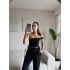 Madonna Yan Bağcıklı Crop - SİYAH