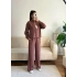 Oversize Gömlek & Pantolon Takım - KAHVE