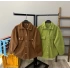 Oversize Unisex Kot Ceket-KAHVE