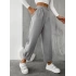 Paça Düğmeli Pantolon-GRİ