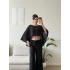 Pelerin Oversize Pareo Takım - SİYAH