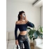 Madonna Yaka Crop - LACİVERT