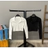 Polo Yaka Crop Bluz-BEYAZ