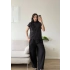 Poplin Balon Pantolon Takım - SİYAH