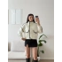 Premium Biyeli Oversize Ceket - BEYAZ