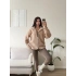 Premium Kırçıllı Oversize Ceket - BEJ