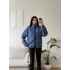 Premium Kırçıllı Oversize Ceket - MAVİ