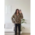 Retro Peluş Fermuar Sweat - LEOPAR DESEN