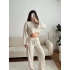 Salaş Crop & Pantolon Takım - BEJ