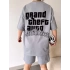 San Andreas Unisex Şortlu Takım-GRİ