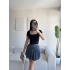Sandy Şort Etek - FÜME