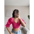 Sırt Bağcıklı Karpuz Kol Crop - FUŞYA