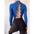 Sırt Bağcıklı Sandy Crop Bluz-MAVİ