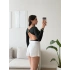 Sırt Dekolte Tokalı Bodysuit - SİYAH