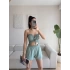 Straplez Crop & Şortlu Takım - YEŞİL