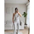 Tek Omuz Crop & Pantolon Takım - GRİ