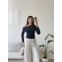 Tek Omuz Drapeli Bluz - LACİVERT