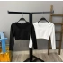 U Yaka Crop Bluz-SİYAH