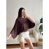 Yarasa Oversize Bluz - KAHVE