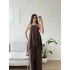 ZR Premium Askılı Tulum - KAHVE
