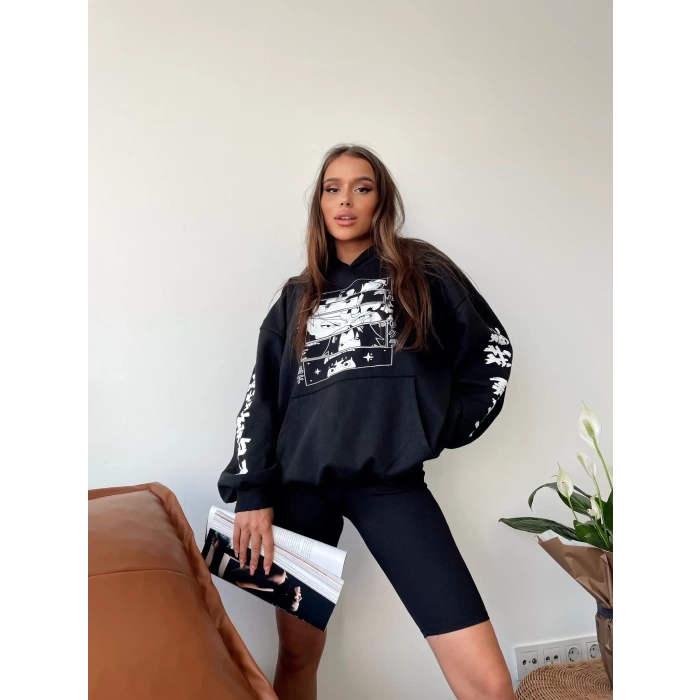 Anime Oversize Sweat-SİYAH