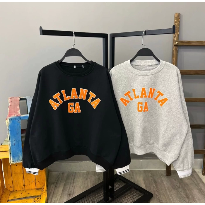 Atlanta Oversize Sweat-SİYAH