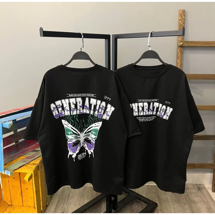 Generation Unisex Oversize T-shirt-SİYAH