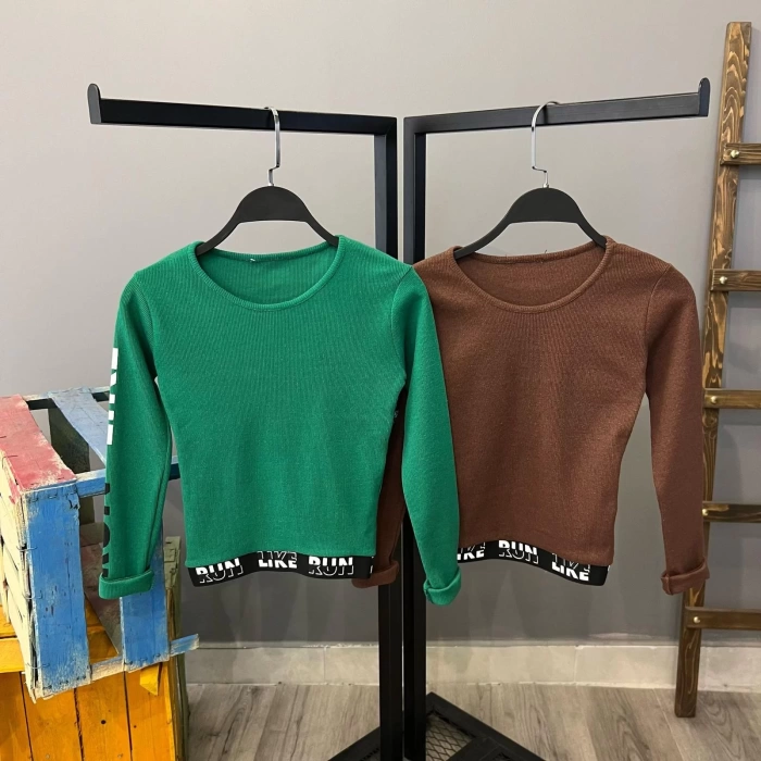 Run Like Kaşkorse Crop-YEŞİL