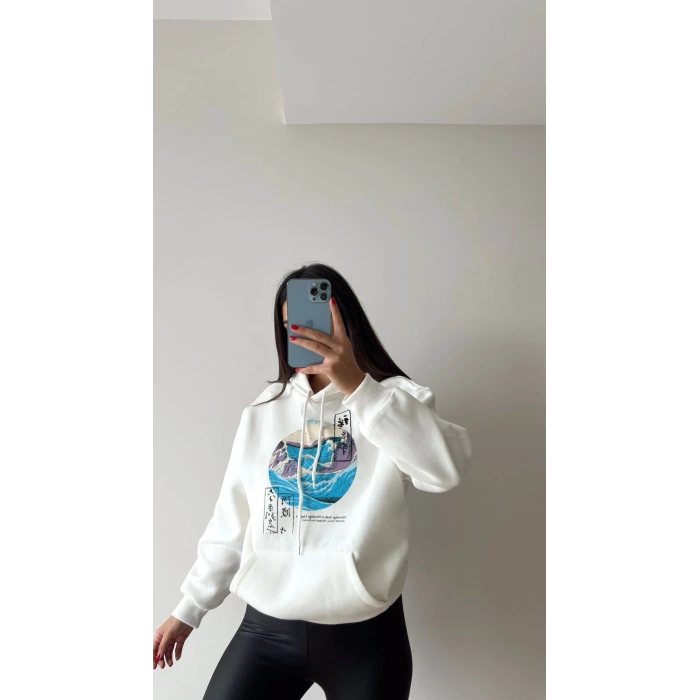 Sırt Baskı Oversize Sweat