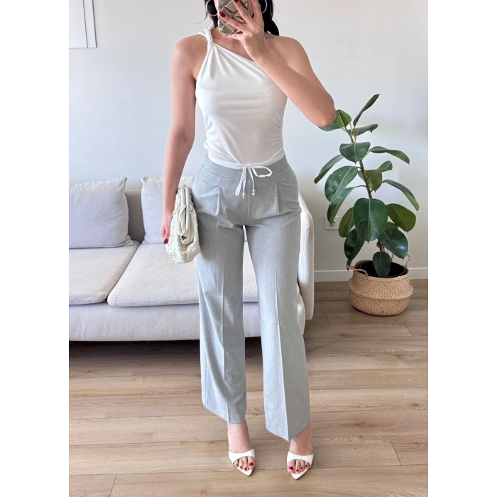 Çimalı Palazzo Pantolon - GRİ