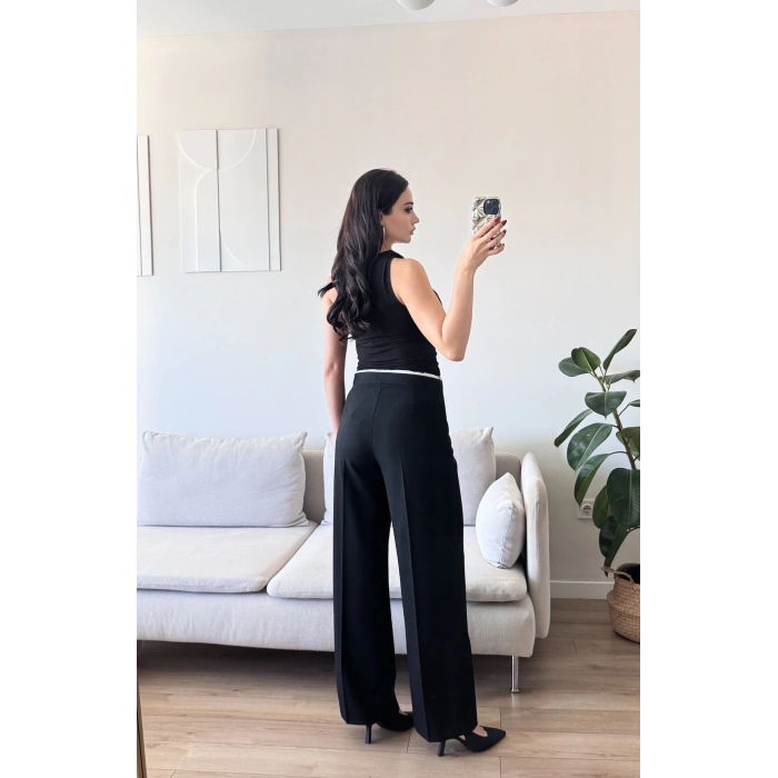 Çimalı Palazzo Pantolon - SİYAH