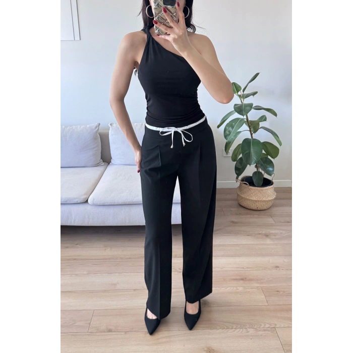 Çimalı Palazzo Pantolon - SİYAH