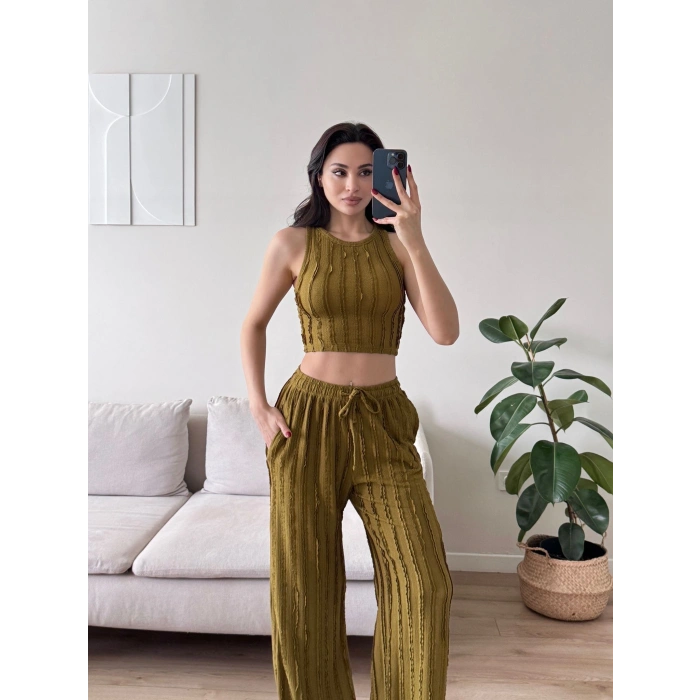 Halter Fitilli İkili Takım - YEŞİL