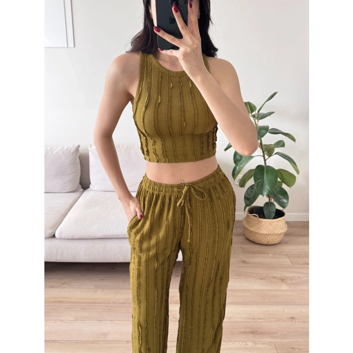 Halter Fitilli İkili Takım - YEŞİL