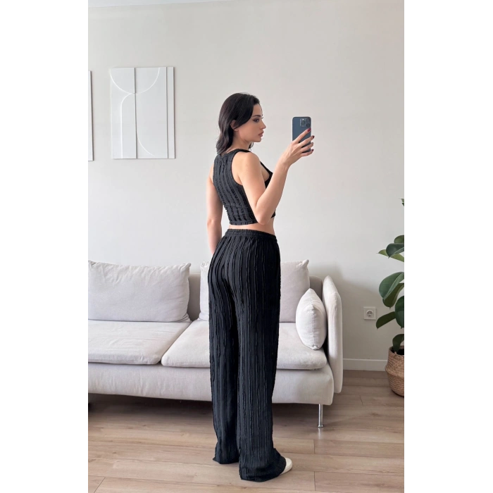 Halter Fitilli İkili Takım - SİYAH