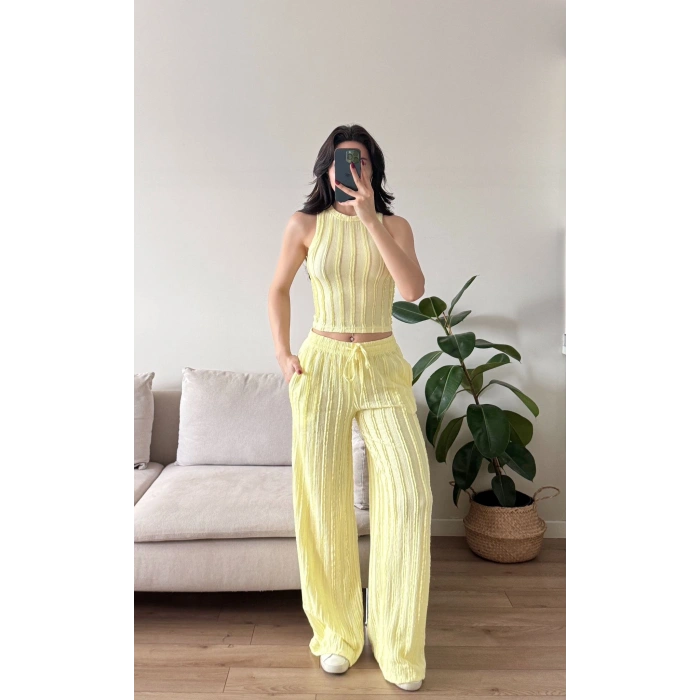 Halter Fitilli İkili Takım - SARI