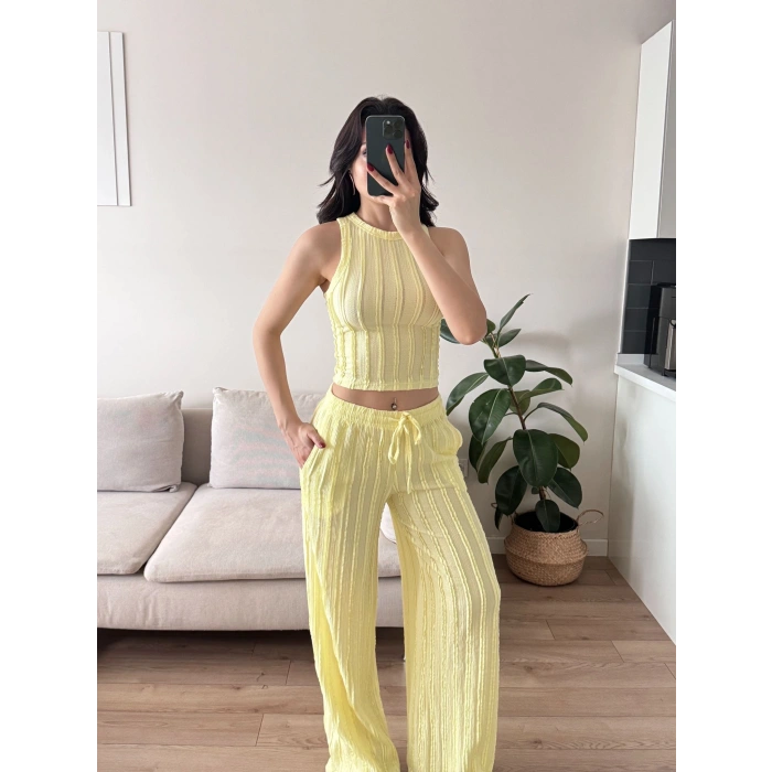 Halter Fitilli İkili Takım - SARI