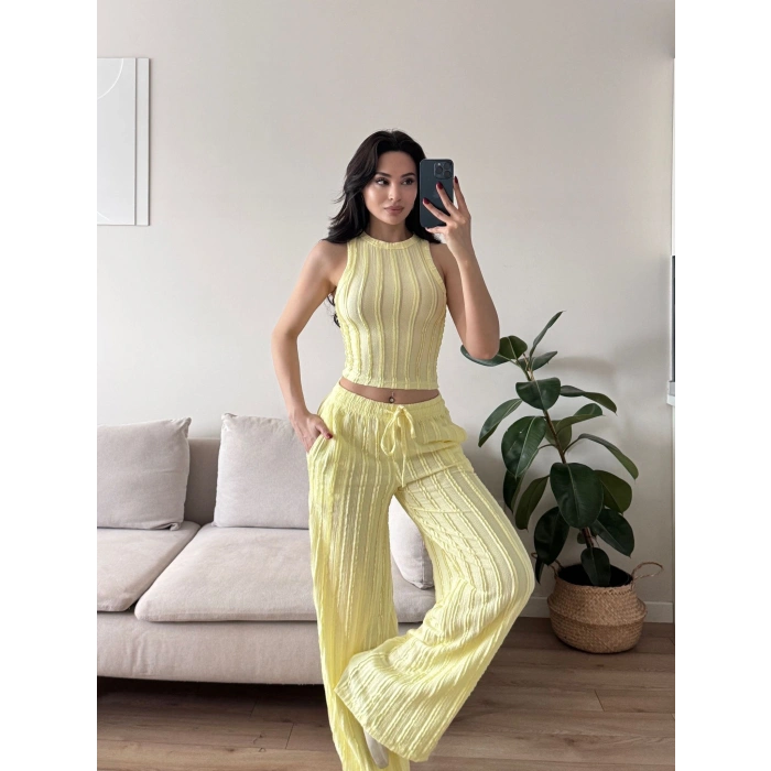 Halter Fitilli İkili Takım - SARI
