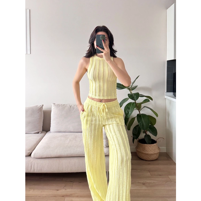 Halter Fitilli İkili Takım - SARI